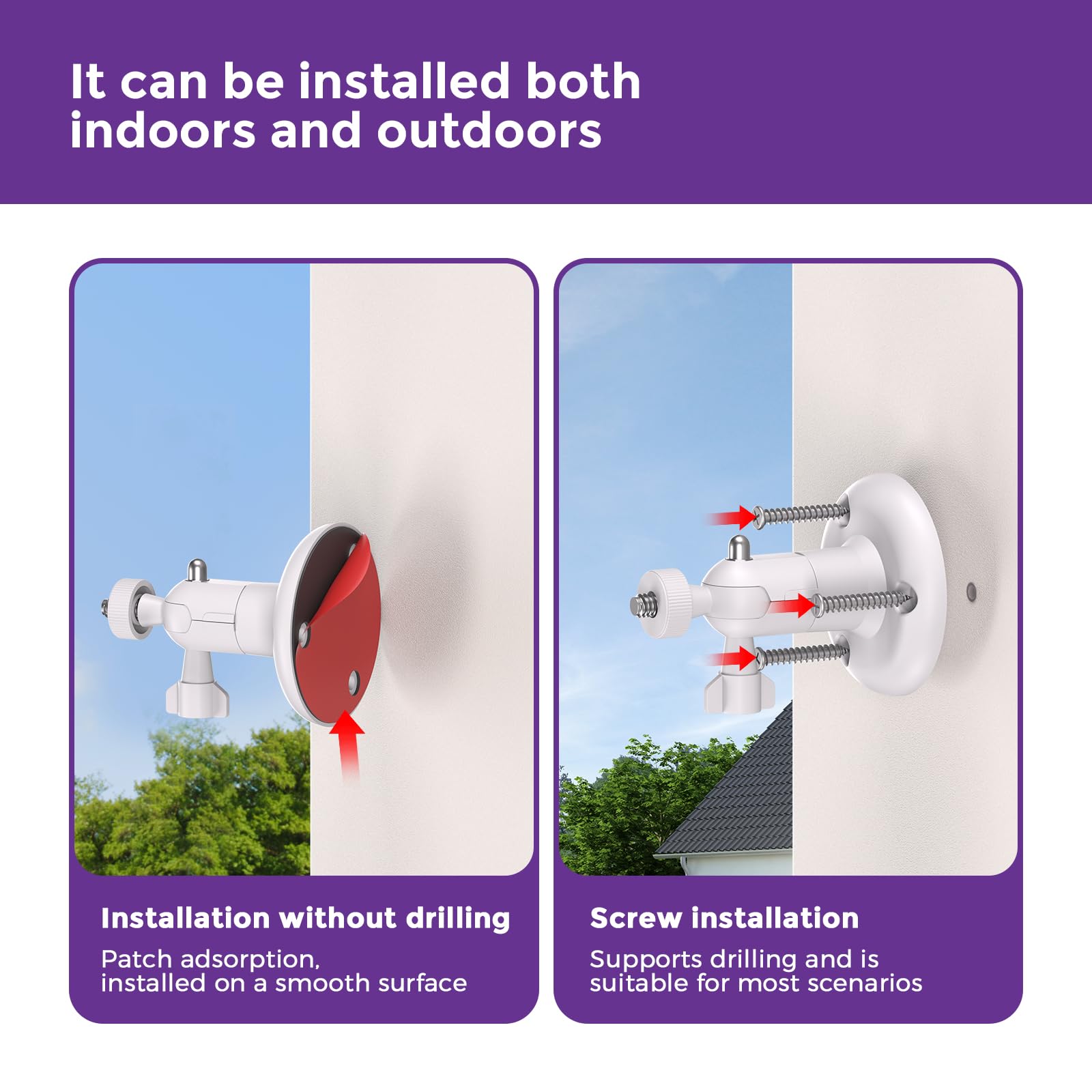 Amazon.com : 2 Pack Ring Camera Mount – No-Drill Indoor/Outdoor